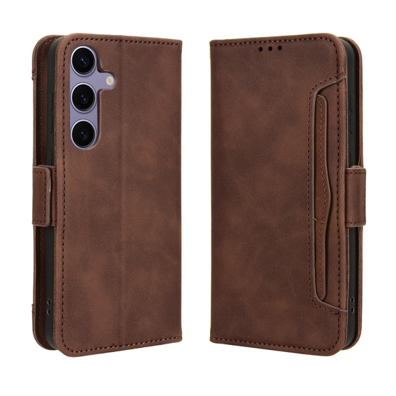 Klapkové puzdro pre Samsung Galaxy S25 FE, Card Slot, hnedé