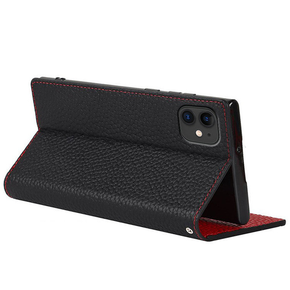 Kožené puzdro pre iPhone 11, ERBORD Grain Leather, čierne