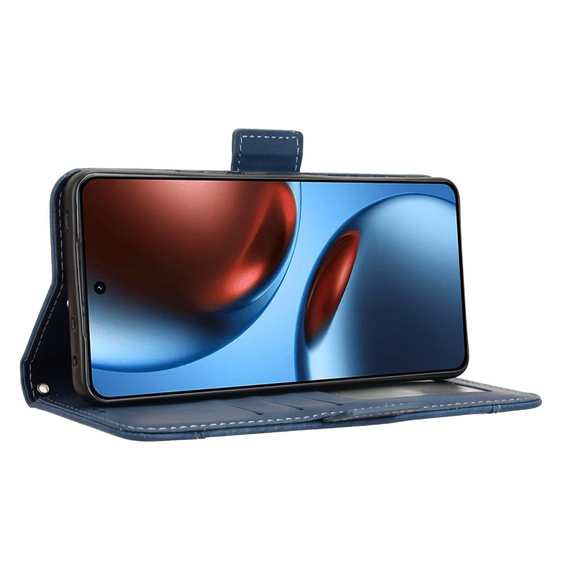 Klapkové puzdro pre Realme GT 7 / 7T, Card Slot, tmavomodré