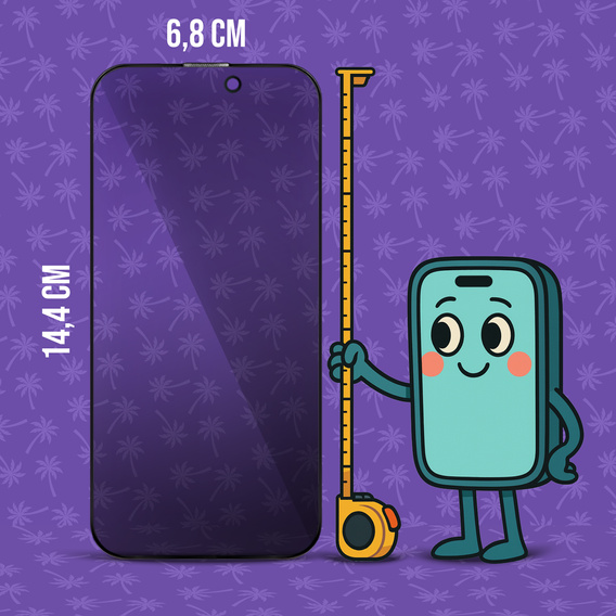 Tmavé sklo na ochranu súkromia Shy Palm pre iPhone 16