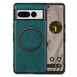 Obal na mobil pre Google Pixel 7 Pro 5G, Leather Hybrid MagSafe, zelený