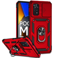 Obal na mobil pre Xiaomi Poco M4 Pro 4G, CamShield Slide, červené