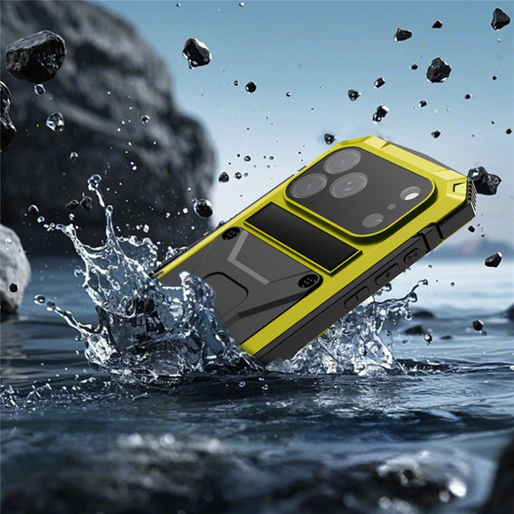 Puzdro R-JUST s podstavcom a integrovaným sklom pre iPhone 17 Pro Max