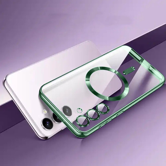 Puzdro pre Samsung Galaxy A35 5G, Electro MagSafe, zelený + sklo na displej