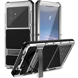 Obrnené puzdro pre Samsung Galaxy S25 Ultra, R-JUST, strieborné