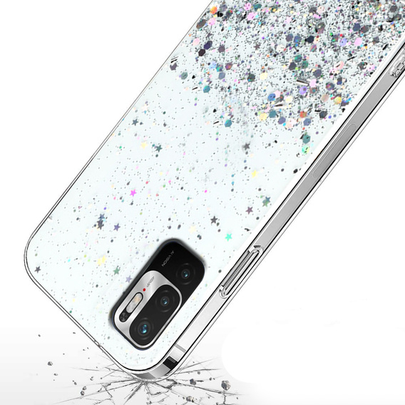 Obal na mobil pre Xiaomi Redmi Note 10 5G / Poco M3 Pro 5G, Glittery, priehľadné