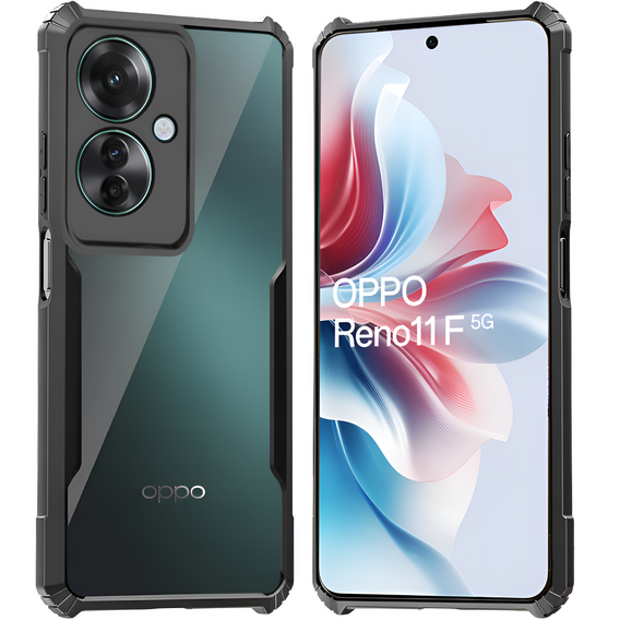 Obal na mobil pre Oppo Reno 11F 5G, AntiDrop Hybrid, čierne