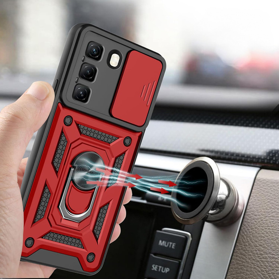 Obal na mobil pre Infinix Hot 50 Pro+ 4G, CamShield Slide, červené