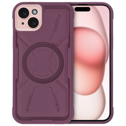 Puzdro pre iPhone 15, ERBORD Armor Mag, bordové