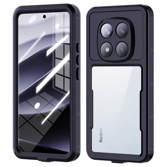 Vodotesné puzdro IP68 pre Xiaomi Redmi Note 14 Pro 5G, Redpepper, čierne
