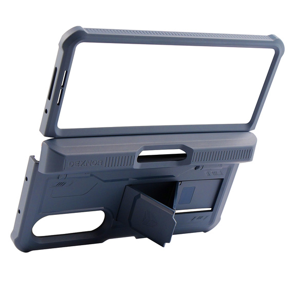 Obrnené puzdro pre Samsung Galaxy Z Fold 3 5G, Dexnor Full Body S-Pen Slot, tmavomodré