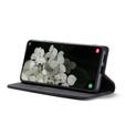 CASEME puzdro pre Samsung Galaxy S22+ Plus 5G, Leather Wallet Case, čierne