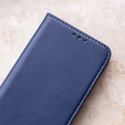 Klapkové puzdro pre Oppo Reno 11F 5G, Smart Magnetic, tmavomodré + 9H sklo