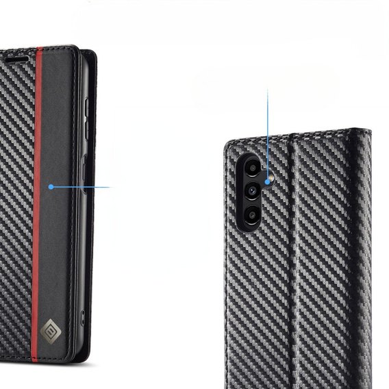 Flipové puzdro pre Samsung Galaxy A36, Carbon LC.IMEEKE, čierne