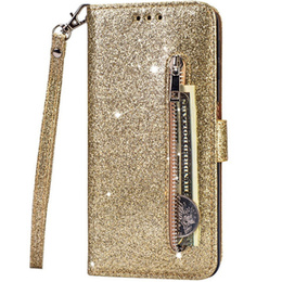 Klapkové puzdro pre Xiaomi Redmi Note 8 Pro, Wallet Zippered, zlaté