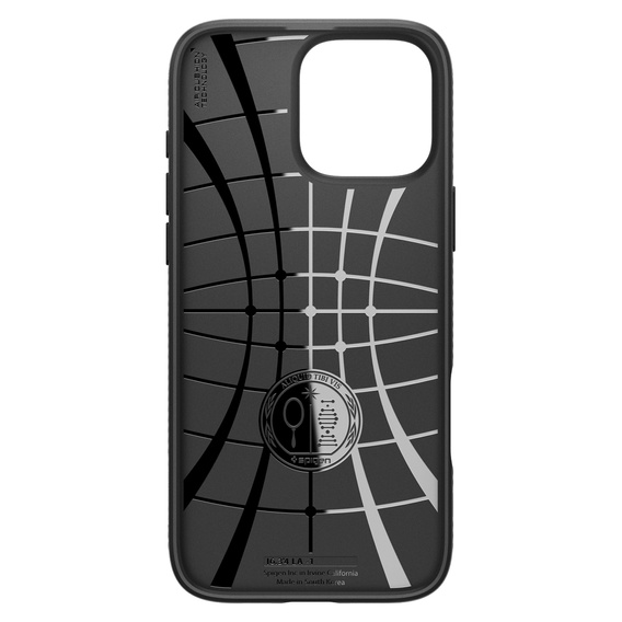 Puzdro Spigen pre iPhone 16 Pro Max, Liquid Air, čierne + tvrdené sklo 9H