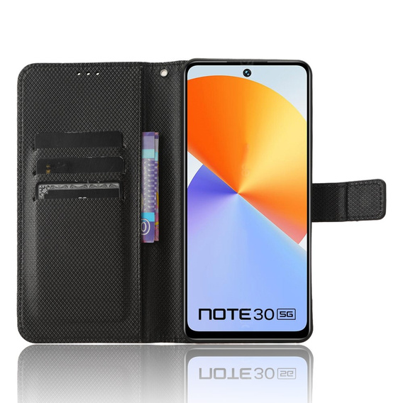 Klapkové puzdro pre Infinix Note 30 5G, Wallet Smart Magnet, čierne