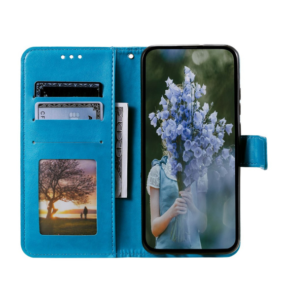 Klapkové puzdro pre Oppo A17, Mandala, modré