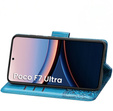 Klapkové puzdro pre Xiaomi Poco F7 Ultra, Butterfly, modré