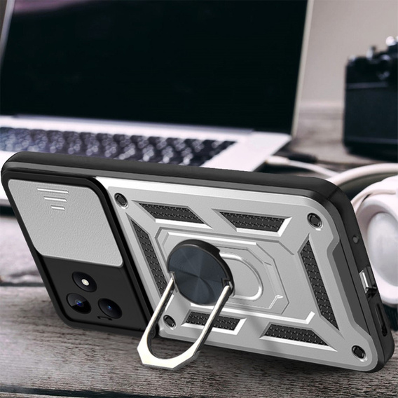 Obal na mobil pre Realme C53 4G, CamShield Slide, strieborné