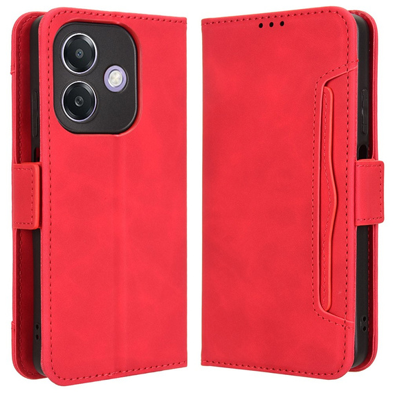Klapkové puzdro pre Oppo A40 / Oppo A40m, Card Slot, červené
