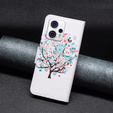 Klapkové puzdro pre Motorola Moto G53 5G / G23 / G13, Wallet, colorful tree, biele