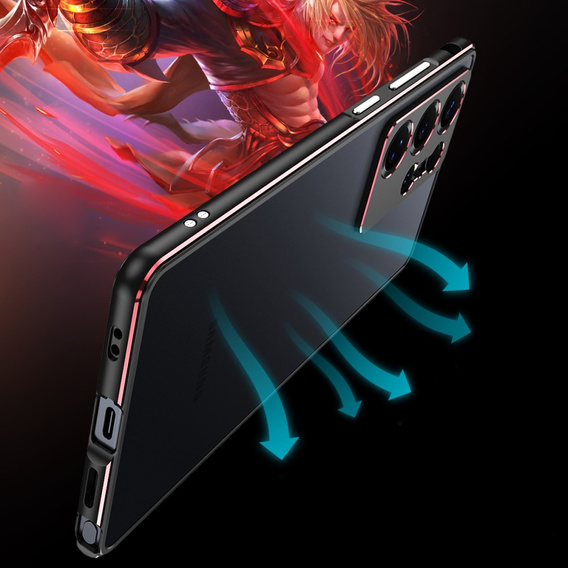 Puzdro LUPHIE pre Samsung Galaxy S25 Ultra, Armor Bumper, čierne