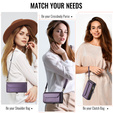 Puzdro CASEME pre Samsung Galaxy S25 FE, RFID Leather Wallet, s popruhom cez rameno, fialové