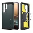 Puzdro Spigen pre Samsung Galaxy S25 Ultra, Tough Armor Mag MagSafe, zelený + tvrdené sklo 9H