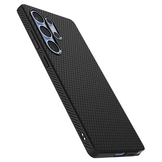 Puzdro Spigen pre Samsung Galaxy S25 Ultra, Liquid Air, čierne + tvrdené sklo 9H