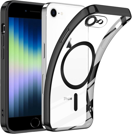 Puzdro pre iPhone 7 Plus / 8 Plus, Electro MagSafe, čierne + sklo na displej