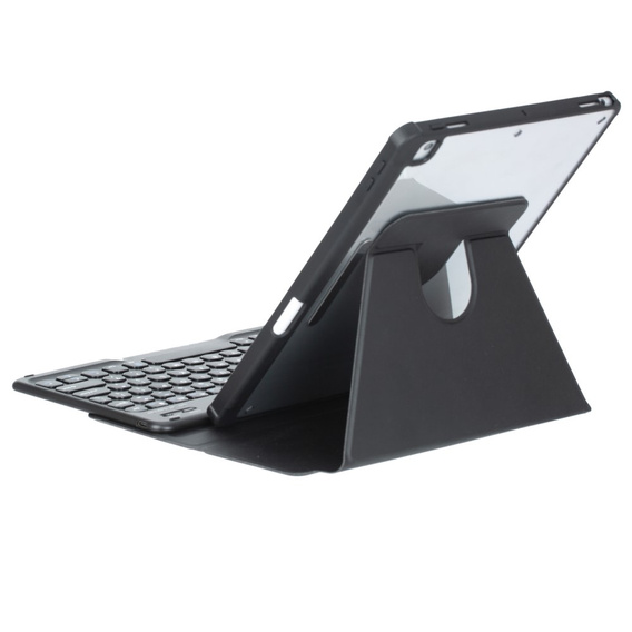 Puzdro s klávesnicou pre iPad 11" 2025 A16 (11 gen.) / iPad 10.9" 2022 (10 gen.), Rotary 360° Leather, čierne