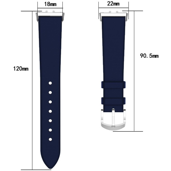 Kožený remienok pre Samsung Galaxy Fit 3, čierny