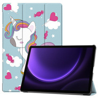 Obal na mobil pre Samsung Galaxy Tab S9 FE, Smartcase Pen Slot, unicorn