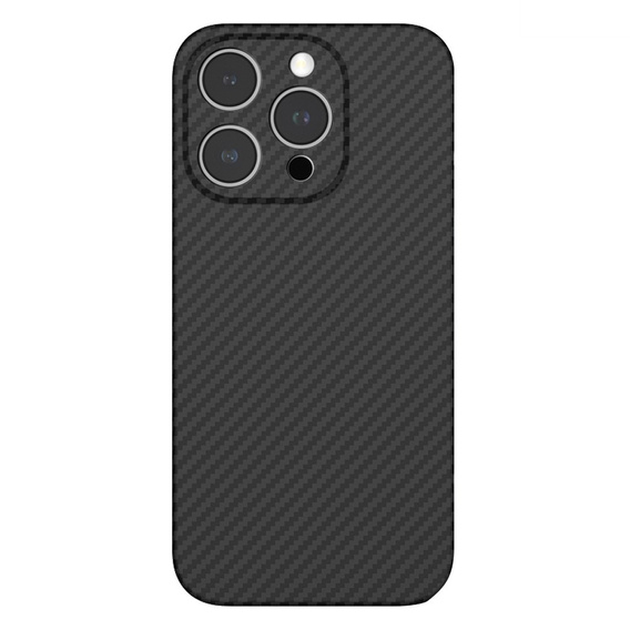 Puzdro pre iPhone 15 Pro Max, Aramid Fiber Cover, čierne