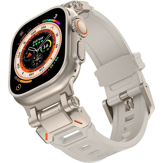 ERBORD ProTech remienok pre Apple Watch 1/2/3/4/5/6/7/8/9/SE/Ultra/Ultra 2 42/44/45/49MM, biely