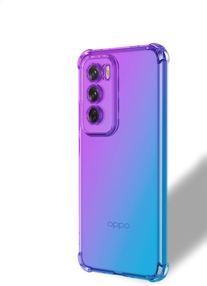 Puzdro pre Oppo Reno 12 Pro, Gradient Dropproof, Fialová / modrá