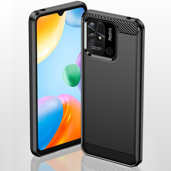 Obal na mobil pre Xiaomi Redmi 10C, Carbon, čierne