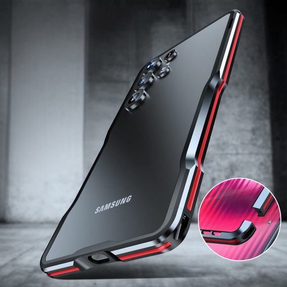 Puzdro LUPHIE pre Samsung Galaxy S25 Ultra, Armor Bumper, čierne