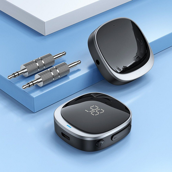 Hoco E80 Bluetooth AUX adaptér s displejom