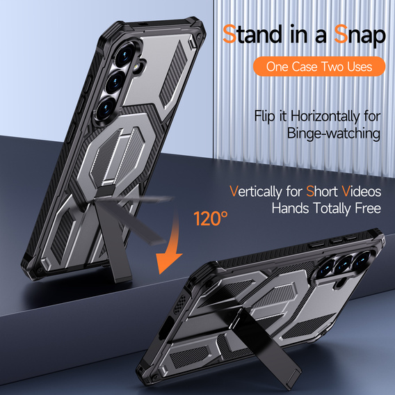 Ochranné puzdro kompatibilné s MagSafe so stojanom pre Samsung Galaxy S25 FE