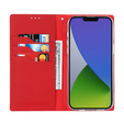 Klapkové puzdro pre iPhone 15, Litchi Skin Grain, čierne