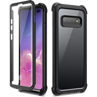 Obal na mobil pre Samsung Galaxy S10 Plus, Dexnor Full Body Rugged, transparentné / čierne