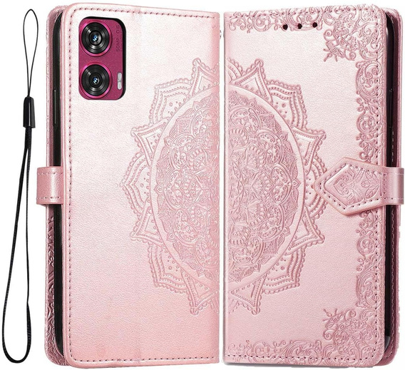 Klapkové puzdro pre Motorola Edge 50 Fusion 5G, Mandala, ružové