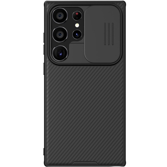 Puzdro NILLKIN pre Samsung Galaxy S24 Ultra, silikónové puzdro CamShield pre MagSafe, čierne