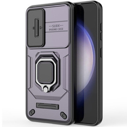 Puzdro pre Samsung Galaxy S24, KickStand Camera Lens, fialové