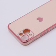 Obal na mobil pre Apple iPhone 13, Electro heart, ružové rose gold