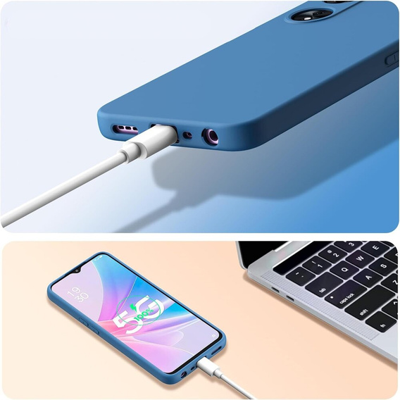 Obal na mobil pre Oppo A38 4G / Oppo A18 4G, Silicone Lite, modré
