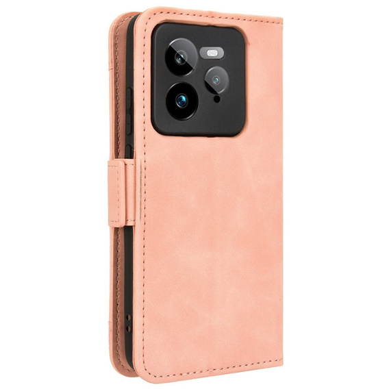 Klapkové puzdro pre Realme GT 7 Pro, Card Slot, ružové