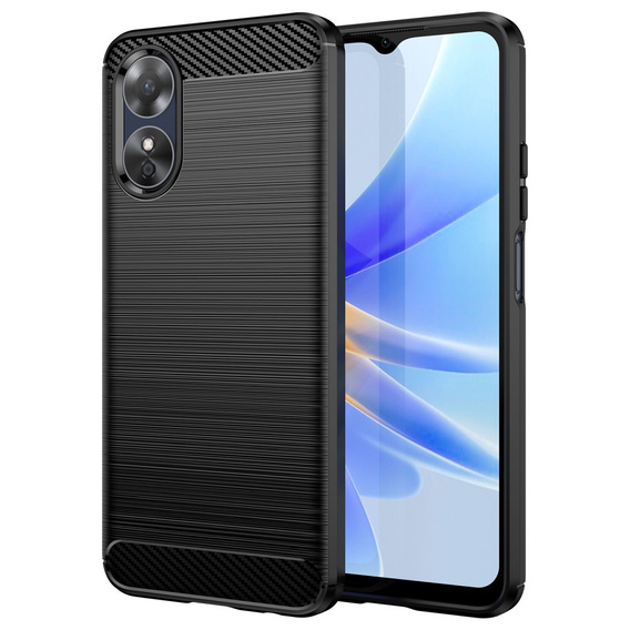 Obal na mobil pre Oppo A17, Carbon, čierne